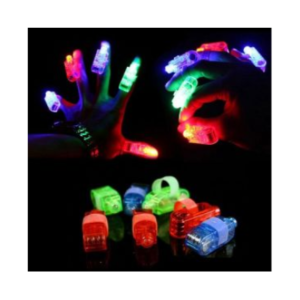 ANILLO DEDOS LASER LUMINOSO LED - Blister x 4