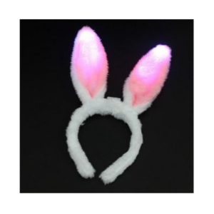 VINCHA OREJAS BUNNY PELUCHE LUMINOSO LED