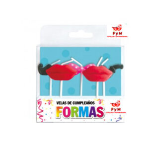 VELAS FORMAS - SET PROPS X 5 PIEZAS