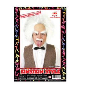 PELUCA EINSTEIN (CON BIGOTES Y CEJAS)