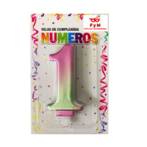 VELA NUMERO IRIDISCENTE Nº1