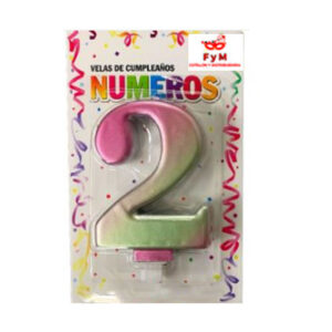 VELA NUMERO IRIDISCENTE Nº2