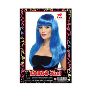 PELUCA LARGO AZUL