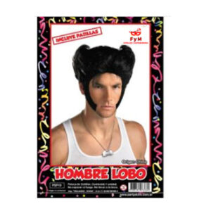 PELUCA HOMBRE LOBO (incluye PATILLAS)