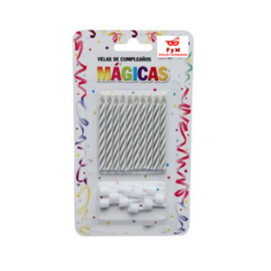 VELAS MAGICAS BLANCAS - Blister x 10un. (se vuelven a encender)