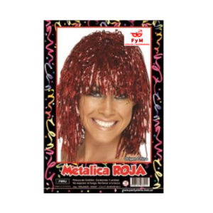 PELUCA METALIZADA ROJA