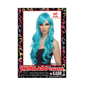PELUCA ONDULADO CELESTE