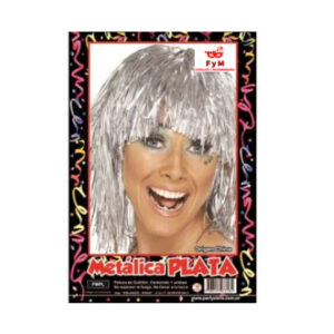 PELUCA METALIZADA PLATA
