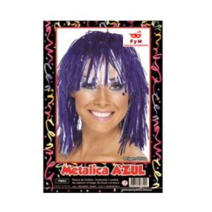 PELUCA METALIZADA AZUL