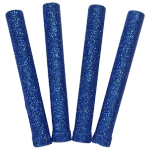 VELA BENGALA BRILLO AZUL x4