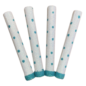 BENGALA LUNAR BLANCA CON LUNAR AQUAMARINA x4