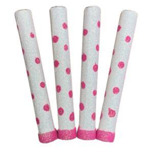 BENGALA LUNAR BLANCA CON LUNAR ROSA x4