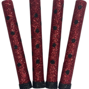 BENGALA LUNAR ROJA CON LUNAR NEGRO x4