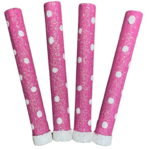 BENGALA LUNAR ROSA CON LUNAR BLANCO x4
