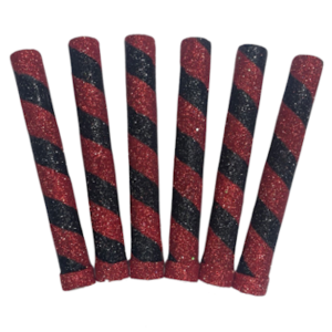 BENGALA PIRULIN ROJO Y NEGRO x6