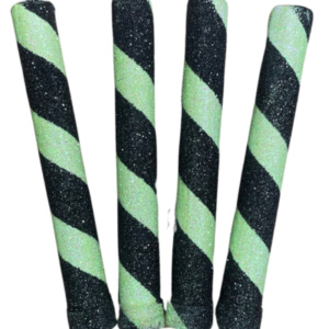 BENGALA PIRULIN VERDE MANZANA Y NEGRO x4