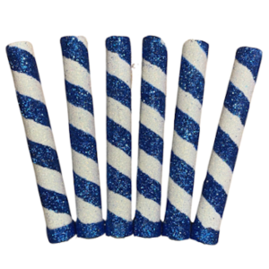 BENGALA PIRULIN BLANCO Y AZUL x6