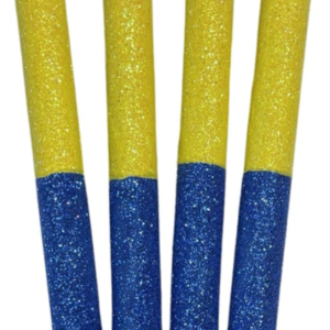 VELA BENGALA BRILLO BOCA (AZUL Y AMARILLO) x4
