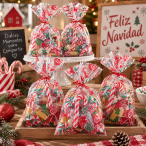 BOLSITA CANDY BAR NAVIDAD x 20 unidades