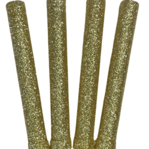 VELA BENGALA BRILLO DORADO METALIZADO x4