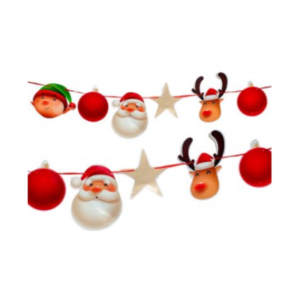 GUIRNALDA NAVIDEÑA SANTA Y AMIGOS
