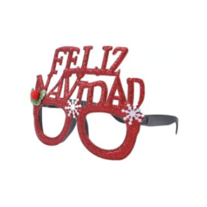 LENTES GLITTER FELIZ NAVIDAD
