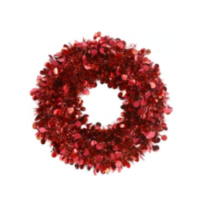 CORONA COLOR ROJO 38CM