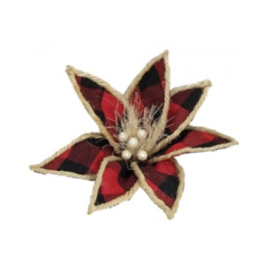 FLOR LEÑADOR CON PISTILOS DE PAJA 16X16