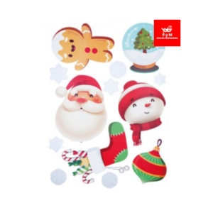 DECORACION PARA VIDRIOS NAVIDAD - Set x 2 planchas