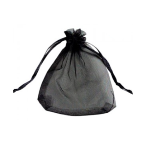 BOLSA DE ORGANZA NEGRA 15x20cm x12un.
