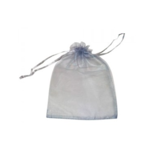 BOLSA DE ORGANZA PLATEADA 15x20cm x12un.