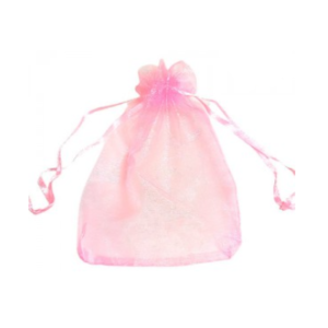 BOLSA DE ORGANZA ROSA 15x20cm x12un.
