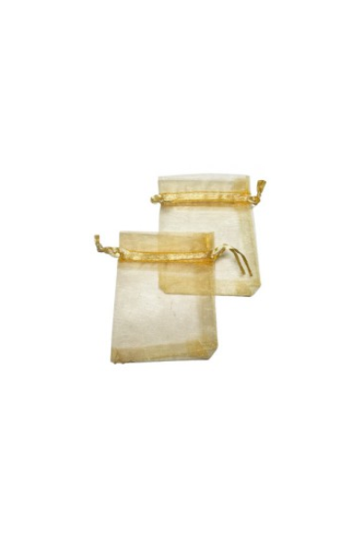 BOLSA DE ORGANZA DORADA 7x9cm x12un. (50/2500) - Imagen 2