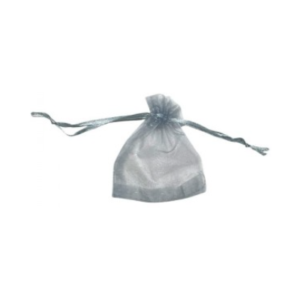 BOLSA DE ORGANZA PLATEADA 7x9cm x12un.