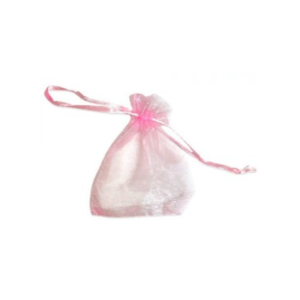 BOLSA DE ORGANZA ROSA 7x9cm x12un.