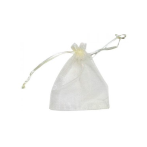 BOLSA DE ORGANZA MARFIL 9x12cm x12un.