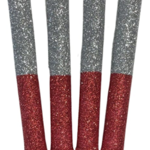 VELA BENGALA BRILLO RIVER (ROJO Y PLATEADO) x4