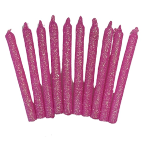 VELA BRILLO FUCSIA x10