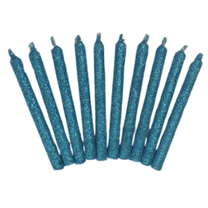 VELA BRILLO TURQUESA x10