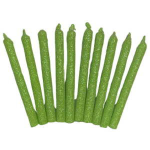 VELA BRILLO VERDE MANZANA x10