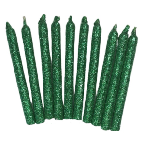 VELA BRILLO VERDE OSCURO x10