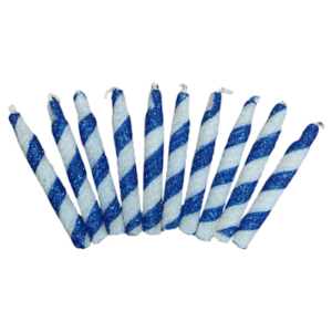 VELA PIRULIN BLANCO Y CELESTE x10