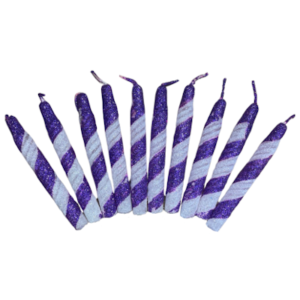 VELA PIRULIN BLANCO Y VIOLETA