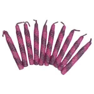 VELA PIRULIN FUCSIA Y LILA x10