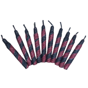 VELA PIRULIN ROJO Y NEGRO x10