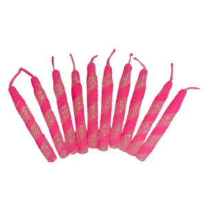 VELA PIRULIN ROSA CLARO Y ROSA CHICLE x10