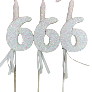 NUMEROS VELA CHICO TELGOPOR BLANCO 6 x3