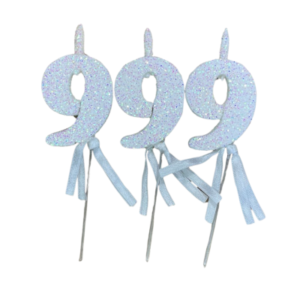 NUMEROS VELA CHICO TELGOPOR BLANCO 9 x3