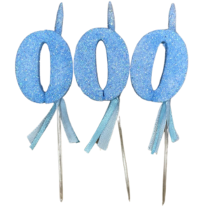 NUMEROS VELA CHICO TELGOPOR CELESTE 0 x3