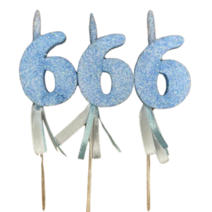 NUMEROS VELA CHICO TELGOPOR CELESTE 6 x3